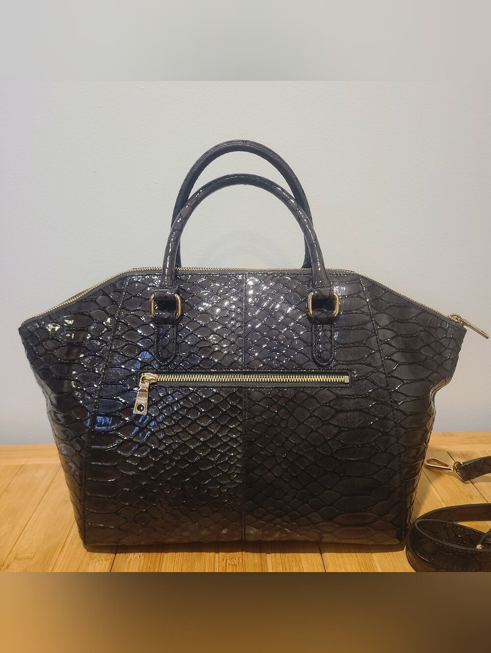 Rare DKNY 100% Genuine Crocodile Leather Large Satchel - Picture 7 of 15